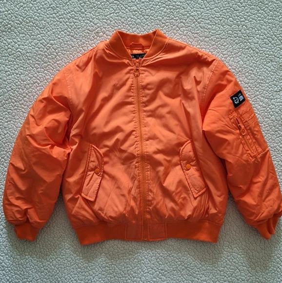 ZARA Kids' Orange Bomber Jacket Size M - Picture 4 of 9